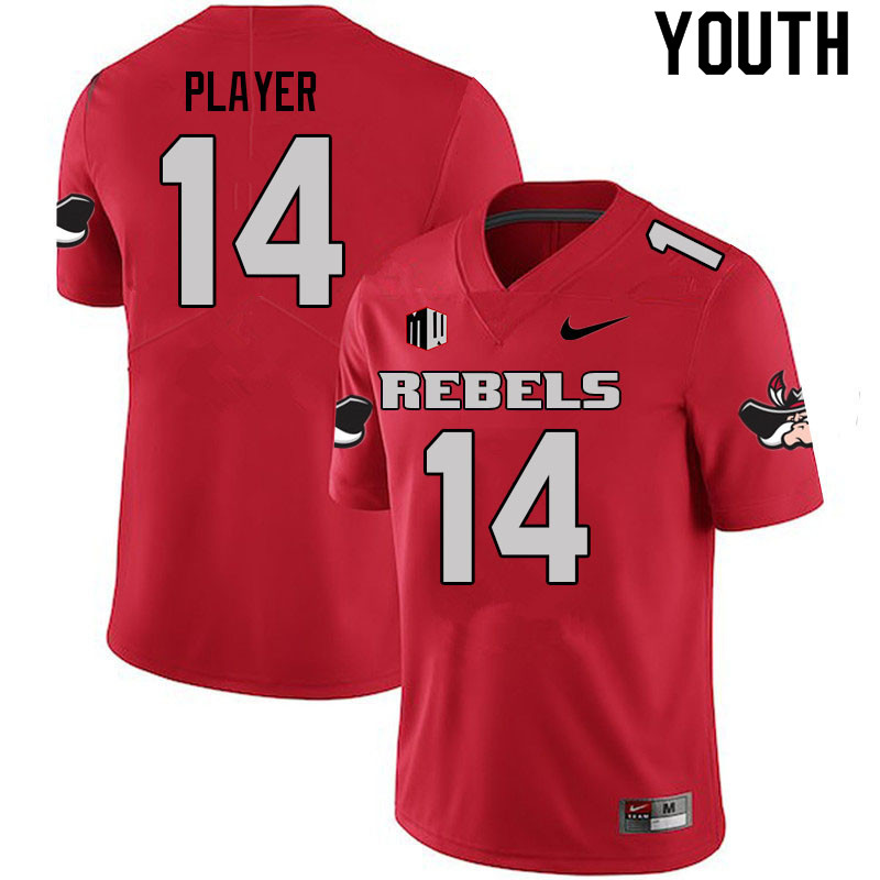 Youth #14 Tyson Player UNLV Rebels College Football Jerseys Sale-Scarlet - Click Image to Close